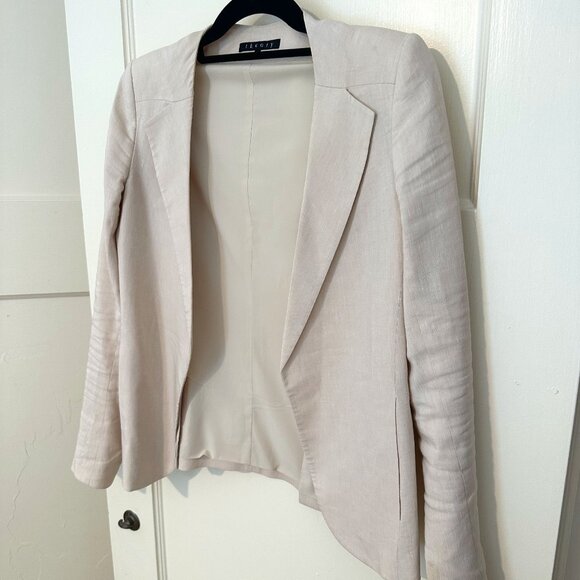 Theory Ecru linen blazer size 00 - Picture 1 of 6